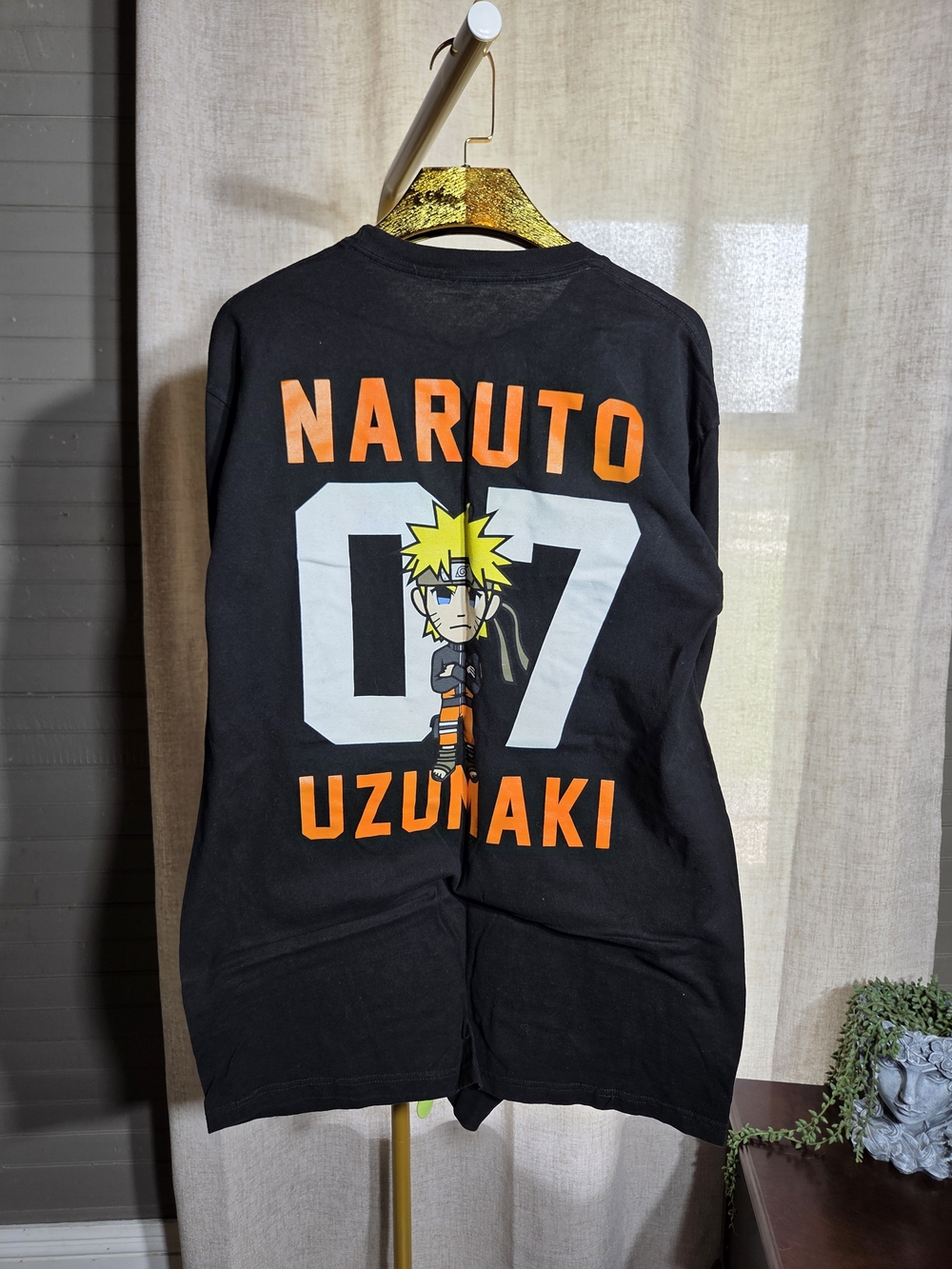 Tokidoki Black Graphic Long Sleeve Shirt Naruto Uzumaki 07